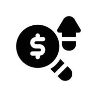 research glyph icon. Strong and solid icon for websites, mobile interfaces, presentations, and visual branding. High quality and easy to edit. vector