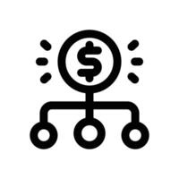 money management line icon. Clean and minimalist icon for websites, mobile apps, presentations, and logos. Fully scalable and customizable for any project. vector