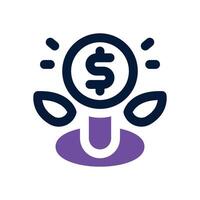 investment dual tone icon. Sleek and modern icon for websites, mobile apps, marketing materials, and corporate design. Fully scalable and ready to use.. vector