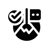 goal glyph icon. Strong and solid icon for websites, mobile interfaces, presentations, and visual branding. High quality and easy to edit. vector