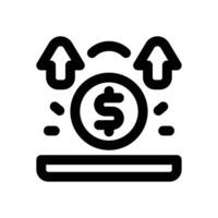 revenue line icon. Clean and minimalist icon for websites, mobile apps, presentations, and logos. Fully scalable and customizable for any project. vector