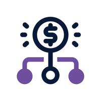 money management dual tone icon. Sleek and modern icon for websites, mobile apps, marketing materials, and corporate design. Fully scalable and ready to use.. vector