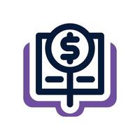 financial literacy dual tone icon. Sleek and modern icon for websites, mobile apps, marketing materials, and corporate design. Fully scalable and ready to use.. vector