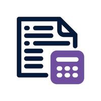 calculation dual tone icon. Sleek and modern icon for websites, mobile apps, marketing materials, and corporate design. Fully scalable and ready to use.. vector
