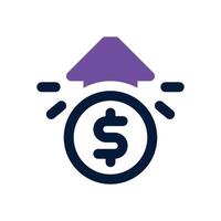 profit dual tone icon. Sleek and modern icon for websites, mobile apps, marketing materials, and corporate design. Fully scalable and ready to use.. vector