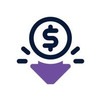 loss dual tone icon. Sleek and modern icon for websites, mobile apps, marketing materials, and corporate design. Fully scalable and ready to use.. vector