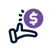 income dual tone icon. Sleek and modern icon for websites, mobile apps, marketing materials, and corporate design. Fully scalable and ready to use.. vector
