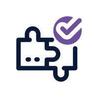 puzzle dual tone icon. Sleek and modern icon for websites, mobile apps, marketing materials, and corporate design. Fully scalable and ready to use.. vector