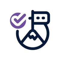 goal dual tone icon. Sleek and modern icon for websites, mobile apps, marketing materials, and corporate design. Fully scalable and ready to use.. vector