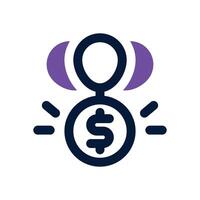 financial freedom dual tone icon. Sleek and modern icon for websites, mobile apps, marketing materials, and corporate design. Fully scalable and ready to use.. vector