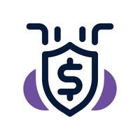 financial protection dual tone icon. Sleek and modern icon for websites, mobile apps, marketing materials, and corporate design. Fully scalable and ready to use.. vector