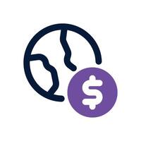 global economy dual tone icon. Sleek and modern icon for websites, mobile apps, marketing materials, and corporate design. Fully scalable and ready to use.. vector