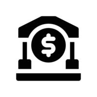banking glyph icon. Strong and solid icon for websites, mobile interfaces, presentations, and visual branding. High quality and easy to edit. vector