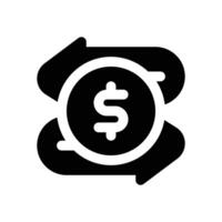 cash flow glyph icon. Strong and solid icon for websites, mobile interfaces, presentations, and visual branding. High quality and easy to edit. vector