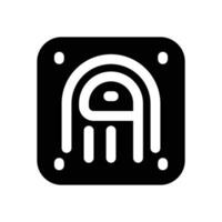 fingerprint glyph icon. Strong and solid icon for websites, mobile interfaces, presentations, and visual branding. High quality and easy to edit. vector