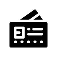 credit card glyph icon. Strong and solid icon for websites, mobile interfaces, presentations, and visual branding. High quality and easy to edit. vector
