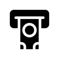 withdraw glyph icon. Strong and solid icon for websites, mobile interfaces, presentations, and visual branding. High quality and easy to edit. vector