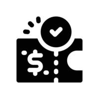 coupon glyph icon. Strong and solid icon for websites, mobile interfaces, presentations, and visual branding. High quality and easy to edit. vector