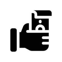 cash glyph icon. Strong and solid icon for websites, mobile interfaces, presentations, and visual branding. High quality and easy to edit. vector