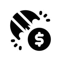 financial insurance glyph icon. Strong and solid icon for websites, mobile interfaces, presentations, and visual branding. High quality and easy to edit. vector