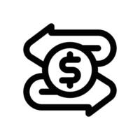 cash flow line icon. Clean and minimalist icon for websites, mobile apps, presentations, and logos. Fully scalable and customizable for any project. vector