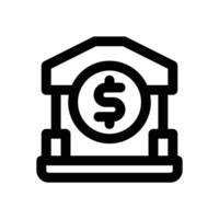 banking line icon. Clean and minimalist icon for websites, mobile apps, presentations, and logos. Fully scalable and customizable for any project. vector