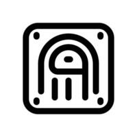fingerprint line icon. Clean and minimalist icon for websites, mobile apps, presentations, and logos. Fully scalable and customizable for any project. vector
