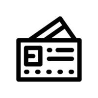 credit card line icon. Clean and minimalist icon for websites, mobile apps, presentations, and logos. Fully scalable and customizable for any project. vector