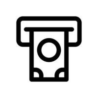 withdraw line icon. Clean and minimalist icon for websites, mobile apps, presentations, and logos. Fully scalable and customizable for any project. vector