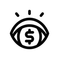 money oriented line icon. Clean and minimalist icon for websites, mobile apps, presentations, and logos. Fully scalable and customizable for any project. vector