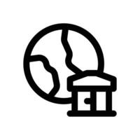 global banking line icon. Clean and minimalist icon for websites, mobile apps, presentations, and logos. Fully scalable and customizable for any project. vector