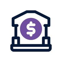 banking dual tone icon. Sleek and modern icon for websites, mobile apps, marketing materials, and corporate design. Fully scalable and ready to use. vector