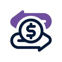 cash flow dual tone icon. Sleek and modern icon for websites, mobile apps, marketing materials, and corporate design. Fully scalable and ready to use. vector