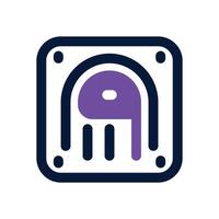 fingerprint dual tone icon. Sleek and modern icon for websites, mobile apps, marketing materials, and corporate design. Fully scalable and ready to use. vector