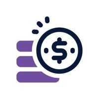 coin dual tone icon. Sleek and modern icon for websites, mobile apps, marketing materials, and corporate design. Fully scalable and ready to use. vector