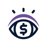 money oriented dual tone icon. Sleek and modern icon for websites, mobile apps, marketing materials, and corporate design. Fully scalable and ready to use. vector