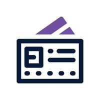 credit card dual tone icon. Sleek and modern icon for websites, mobile apps, marketing materials, and corporate design. Fully scalable and ready to use. vector