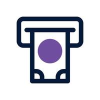 withdraw dual tone icon. Sleek and modern icon for websites, mobile apps, marketing materials, and corporate design. Fully scalable and ready to use. vector