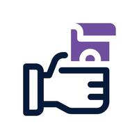 cash dual tone icon. Sleek and modern icon for websites, mobile apps, marketing materials, and corporate design. Fully scalable and ready to use. vector