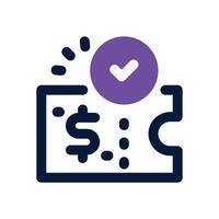 coupon dual tone icon. Sleek and modern icon for websites, mobile apps, marketing materials, and corporate design. Fully scalable and ready to use. vector