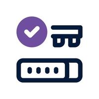key password dual tone icon. Sleek and modern icon for websites, mobile apps, marketing materials, and corporate design. Fully scalable and ready to use. vector