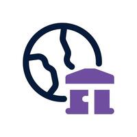 global banking dual tone icon. Sleek and modern icon for websites, mobile apps, marketing materials, and corporate design. Fully scalable and ready to use. vector