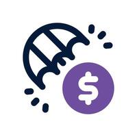 financial insurance dual tone icon. Sleek and modern icon for websites, mobile apps, marketing materials, and corporate design. Fully scalable and ready to use. vector