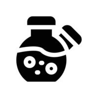 flask glyph icon. Strong and solid icon for websites, mobile interfaces, presentations, and visual branding. High quality and easy to edit. vector