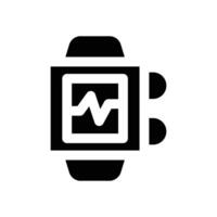 smartwatch glyph icon. Strong and solid icon for websites, mobile interfaces, presentations, and visual branding. High quality and easy to edit. vector