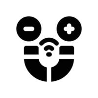 magnet glyph icon. Strong and solid icon for websites, mobile interfaces, presentations, and visual branding. High quality and easy to edit. vector