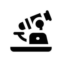 microscope glyph icon. Strong and solid icon for websites, mobile interfaces, presentations, and visual branding. High quality and easy to edit. vector