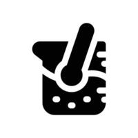 beaker glyph icon. Strong and solid icon for websites, mobile interfaces, presentations, and visual branding. High quality and easy to edit. vector