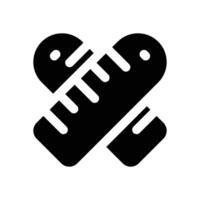 ruller glyph icon. Strong and solid icon for websites, mobile interfaces, presentations, and visual branding. High quality and easy to edit. vector