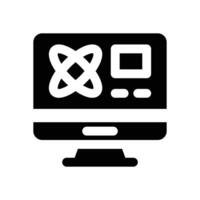computer science glyph icon. Strong and solid icon for websites, mobile interfaces, presentations, and visual branding. High quality and easy to edit. vector